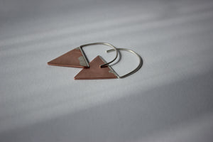 Copper triangle hoops