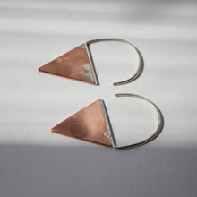 Copper triangle hoops
