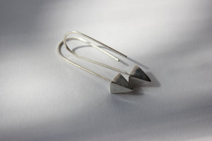 Pyramid drop earrings