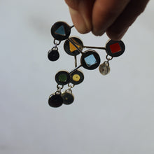 Rainbow droplet earrings