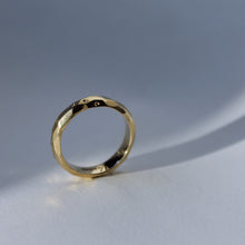 Gold geode wedding ring